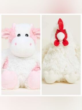 Warmies Strawberry Cow And Chicken! BOTH NWT🐄🐔!!